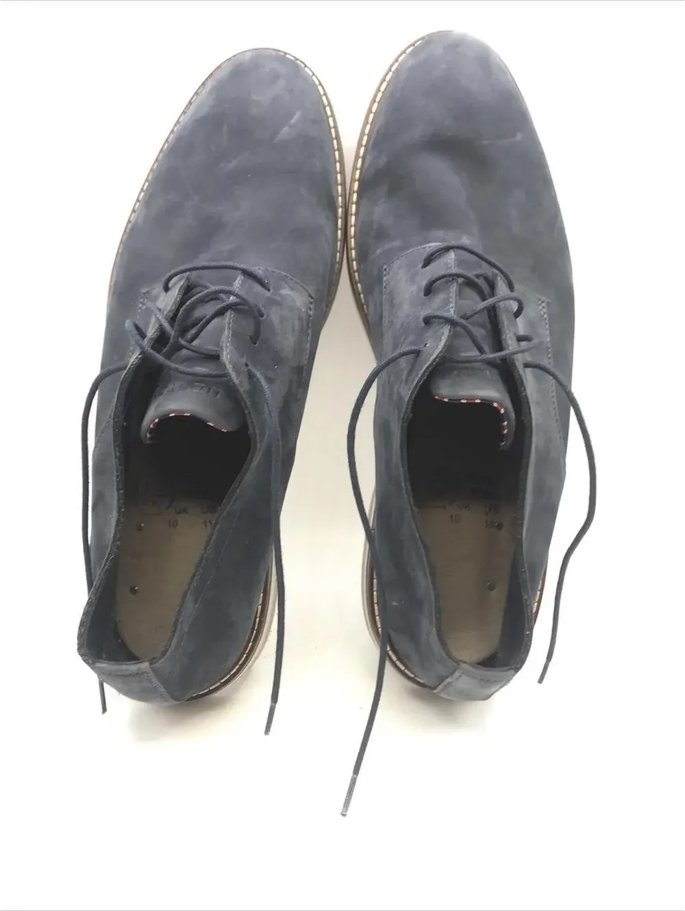 Bostonian Commonwealth Mens SZ 11  Plain Oxford Shoe Blue 16501 No Insoles  Blue